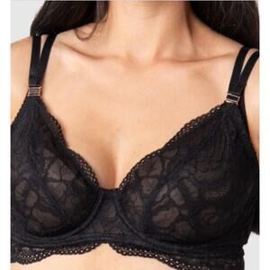 Hotmilk Maternity Bra Pregnancy Nursing Heroine Plunge Black Size 38J New